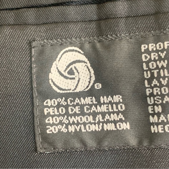 Stafford Formal Suit Blazer Black Camel Hair Wool Sport Coat Blazer Size 42L. - Picture 13 of 13